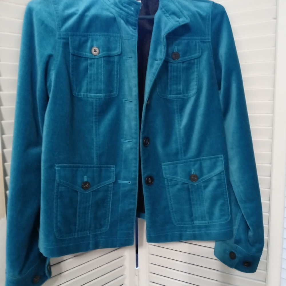 Turquoise Velor blazer!